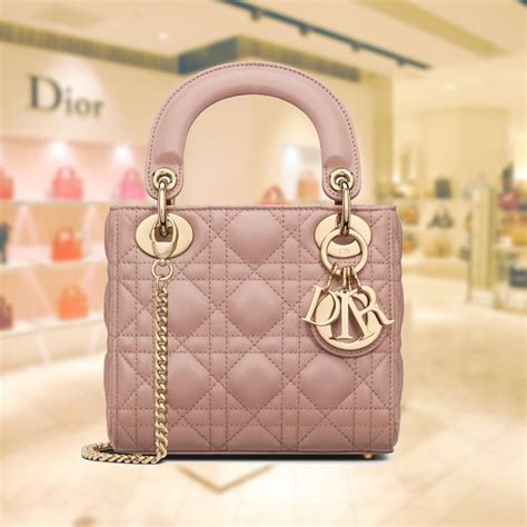 blush pink lady dior bag|lady dior handbag pink.